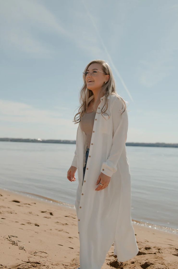 LOUVE # CHEMISE MAXI MILAN BLANC LOUVE # CHEMISE MAXI MILAN BLANC