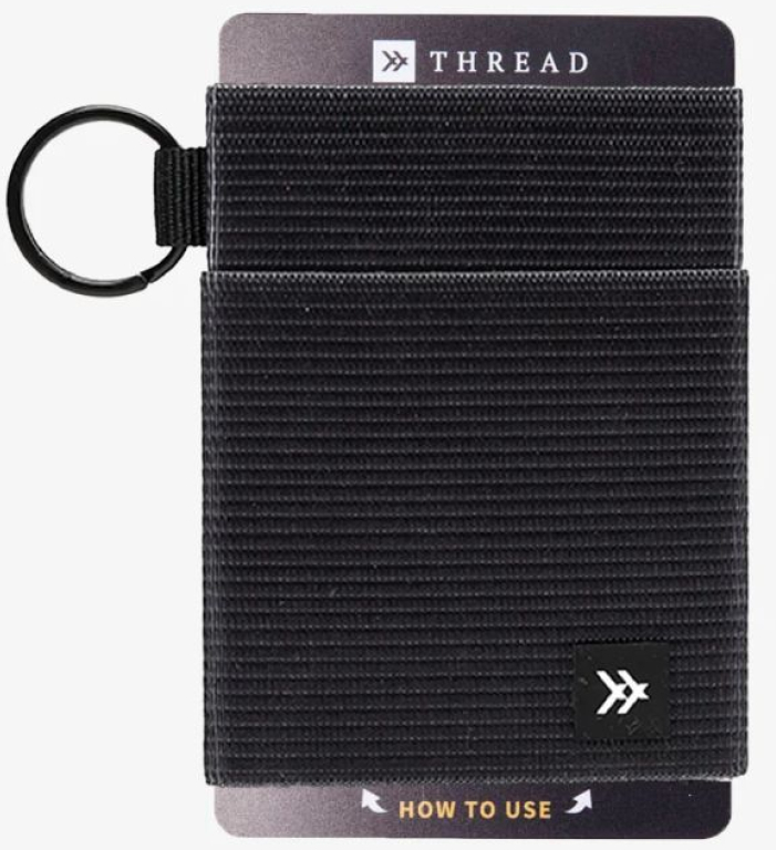 THREAD # ELASTIC WALLET NOIR - - THREAD WALLETS LLC