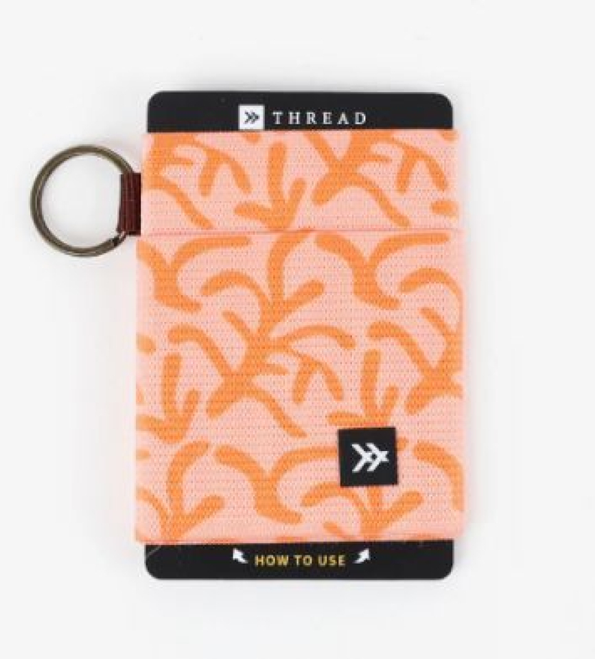 THREAD # ELASTIC WALLET CORAL REEF - - THREAD WALLETS LLC