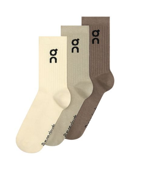 ON # LOGO SOCK HIGH UNISEX 3P HARE/BRUME