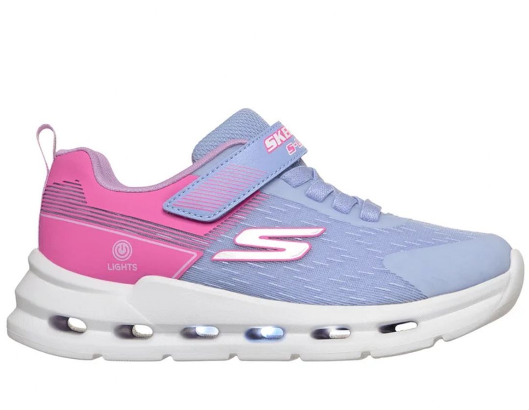 SKECHERS # GLIDE STEP LIGHTS BLEU/ROSE
